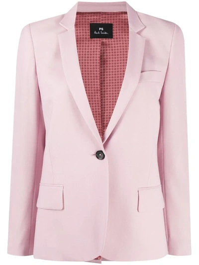 Ps By Paul Smith Tailored Single-buttoned Blazer In Pink