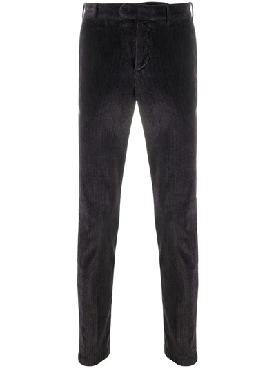 Eleventy Corduroy Slim-fit Trousers In Purple