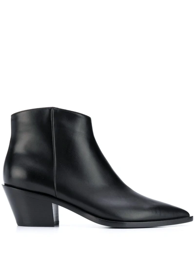 Gianvito Rossi Pointed Tapered-heel Boots In Black