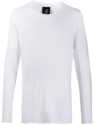 Thom Krom Longline Long-sleeved Top In White