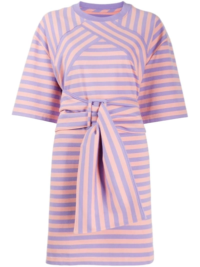 Marc Jacobs The Striped T-shirt Dress In Purple