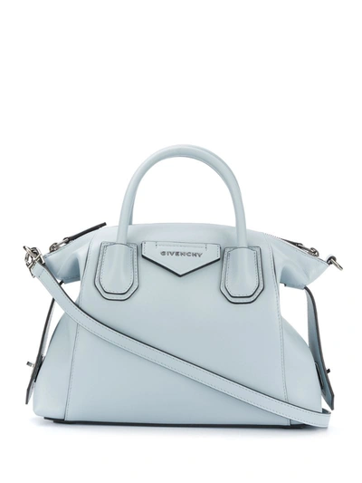 Givenchy Small Leather Soft Antigona Top-handle Bag In Light Blue