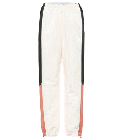 Marine Serre Contrast Panel Cuffed Trousers In White