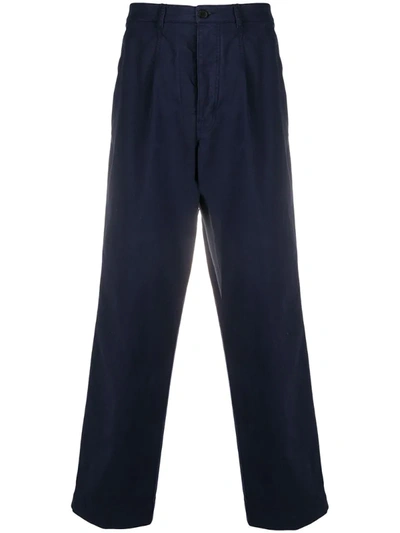 Kenzo Straight-leg Chinos In Dark Blue