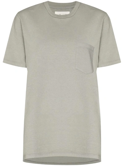 Les Tien Patch-pocket Crew-neck T-shirt In Grey