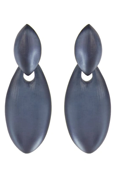 Alexis Bittar Future Antiquity Chunky Lucite Drop Earrings In Sea Blue