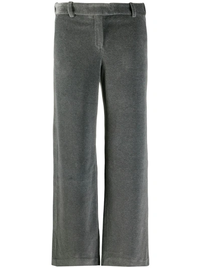 Circolo 1901 Velvet Effect Trousers In Grey