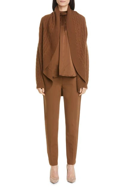 Max Mara Pegno Jersey Trousers In Tan