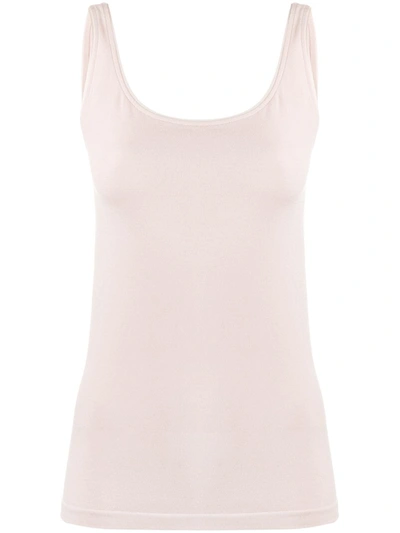 Wolford Jamaika Cotton-blend Tank Top In Ecrue