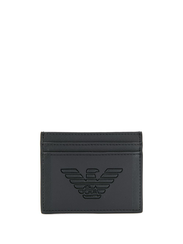 Emporio Armani Men's Credit Card Case Holder Wallet In Black | ModeSens