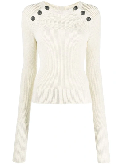 Isabel Marant Étoile Koyle Button-embellished Jumper In Neutrals