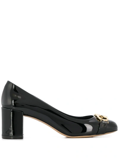 Ferragamo Gancini Patent 55mm Pumps, Nero In Black