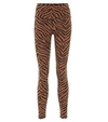 Varley Century Zebra-print Stretch Leggings In Clay Zebra