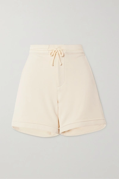 Holzweiler Utsikten Cotton-jersey Shorts In White