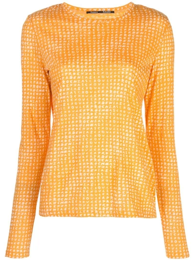 Proenza Schouler Long-sleeved Letter Print T-shirt In Orange