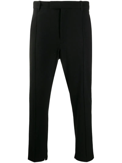 Ann Demeulemeester Mid-rise Tailored Trousers In Black