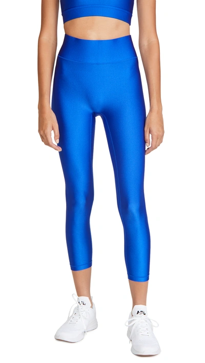 All Access Center Stage Cropped Stretch Leggings In Bright Blue