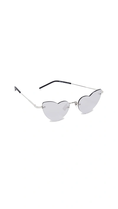 Saint Laurent New Wave Sl 301 Lou Lou Sunglasses In Gold Color In White Gold