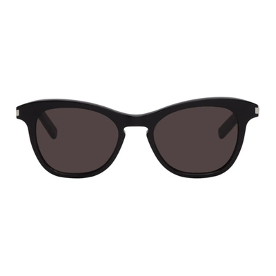 Saint Laurent Sl 356 Round Acetate Sunglasses In Black