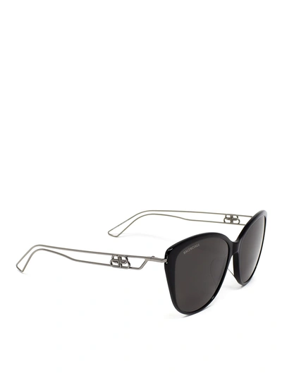 Balenciaga Maxi Cat-eye Sunglasses In Black