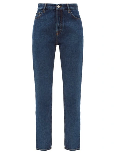 Balenciaga High-rise Straight-leg Jeans In Blue