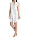 Hanro Cotton Deluxe Button Front Tank Gown In White
