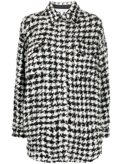 Iro Houndstooth-print Bouclé Jacket In Black