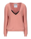 Moschino Sweaters In Pale Pink