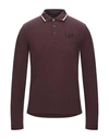 Ea7 Polo Shirts In Deep Purple