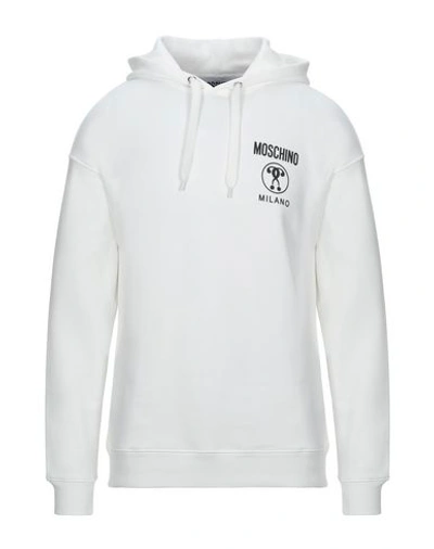 Moschino Hooded Sweatshirt In White