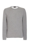 Prada Cashmere Knit Sweater In Grey
