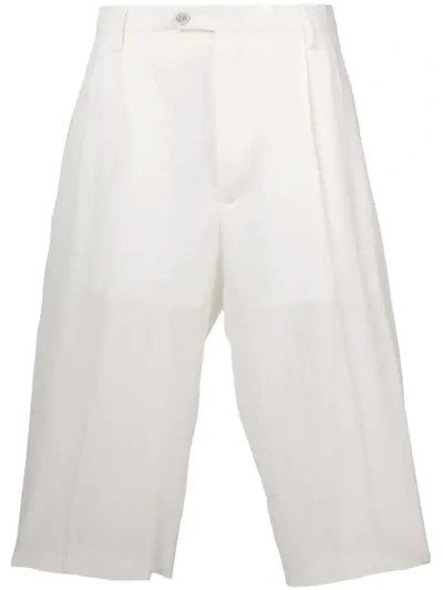 Maison Margiela High-waisted Shorts In White