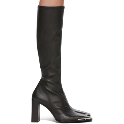 Alexander Wang Mascha' Stretch Leather Knee High Boots In Black
