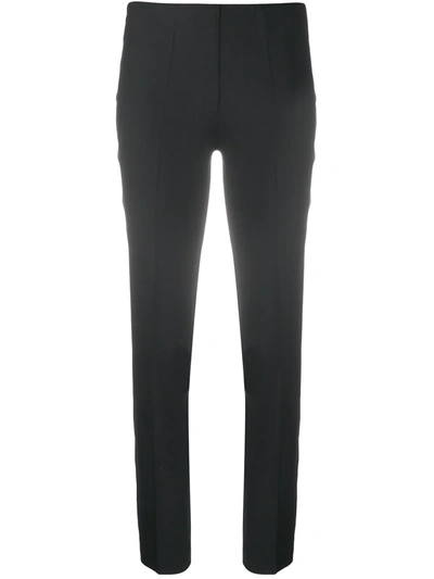 P.a.r.o.s.h Slim Fit Cropped Trousers In Black