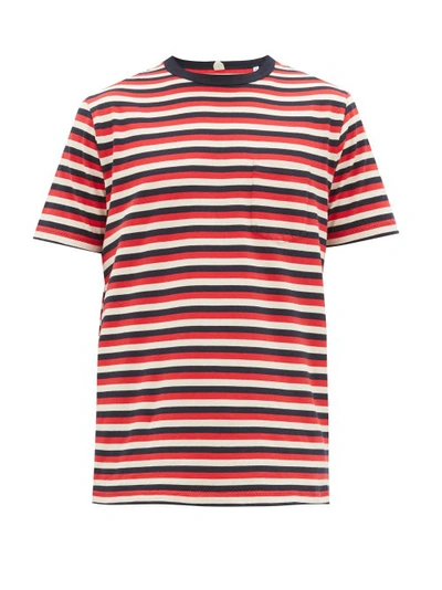 Albam Classic Stripe Short Sleeve Tee - Xs - Also In: L, M, S In Red