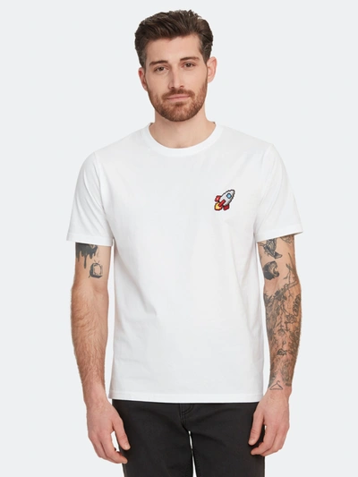 Bricktown Spaceship Crewneck T-shirt In White