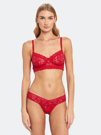 Hanky Panky V-neck Retro Bralette In Red