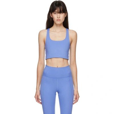 Girlfriend Collective Paloma Sports Bra - L - Also In: Xs, Xl, M In Blue