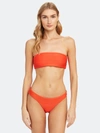 Mara Hoffman Abigail Tie Back Bandeau In Orange