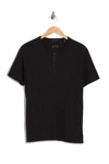 Atm Anthony Thomas Melillo Classic Jersey Short Sleeve Henley T-shirt In Black