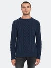 Far Afield Deniz Cable Knit Sweater - Xxl - Also In: Xs, S In Blue