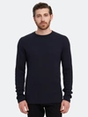 Theory River Waffle Crewneck - S - Also In: Xxl, L In Blue