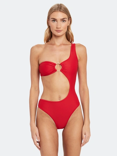 Ellejay Piper One Piece Swimsuit In Red