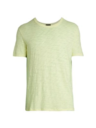 Atm Anthony Thomas Melillo Men's Slub Cotton Crewneck Tee In Lemon Twist