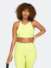 Girlfriend Collective Topanga Criss Cross Sports Bra - L In Green