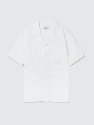 Albam Short Sleeve Revere Collar Shirt In White