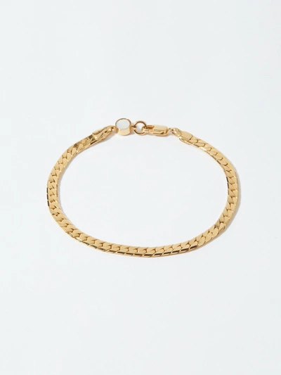 Lady Grey Herringbone Chain Bracelet In Gold
