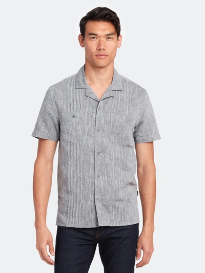 John Varvatos Benny Pintucked Easy Regular Fit Shirt In Black