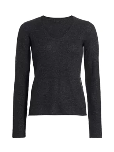 Atm Anthony Thomas Melillo Cashmere V-neck Sweater In Charcoal