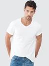 Atm Anthony Thomas Melillo Jersey Short Sleeve V-neck T-shirt In White
